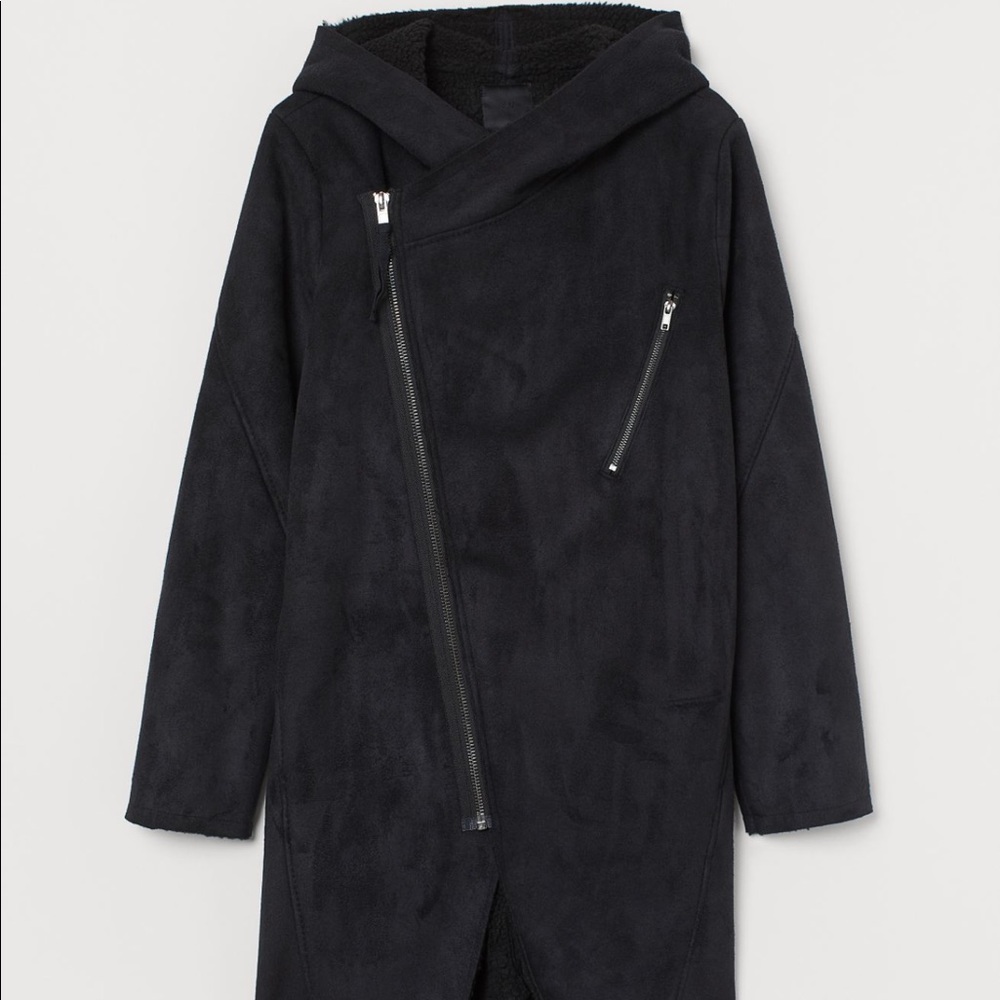 H&M Faux Shearling-lined Coat size large